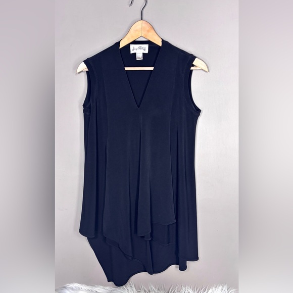 JOSEPH RIBKOFF Asymmetrical V-Neck Blouse - Picture 2 of 7